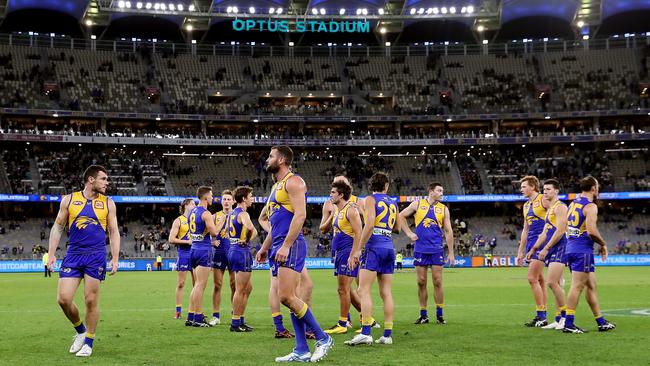 The Eagles are in all sorts. (Photo by Will Russell/AFL Photos via Getty Images)