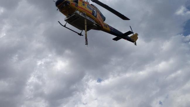 Bushfire Laidley: Chopper filling up with water