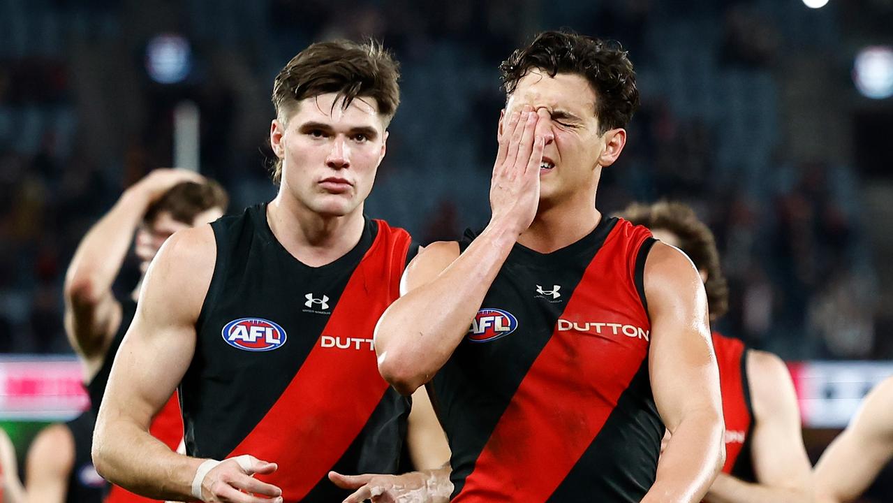 Essendon coach Brad Scott says the Bombers have ‘failed the test’ when under pressure in the latter stages of this season. Picture: Michael Willson / Getty Images