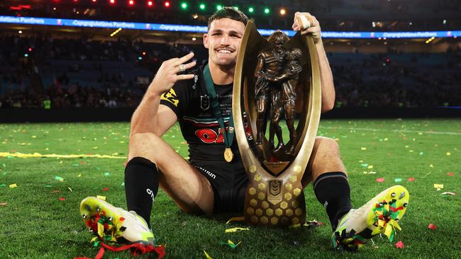 Nathan Cleary ranks eighth on Dean Ritchie’s list of top halfbacks of the last 50 years. Picture: Matt King/Getty Images