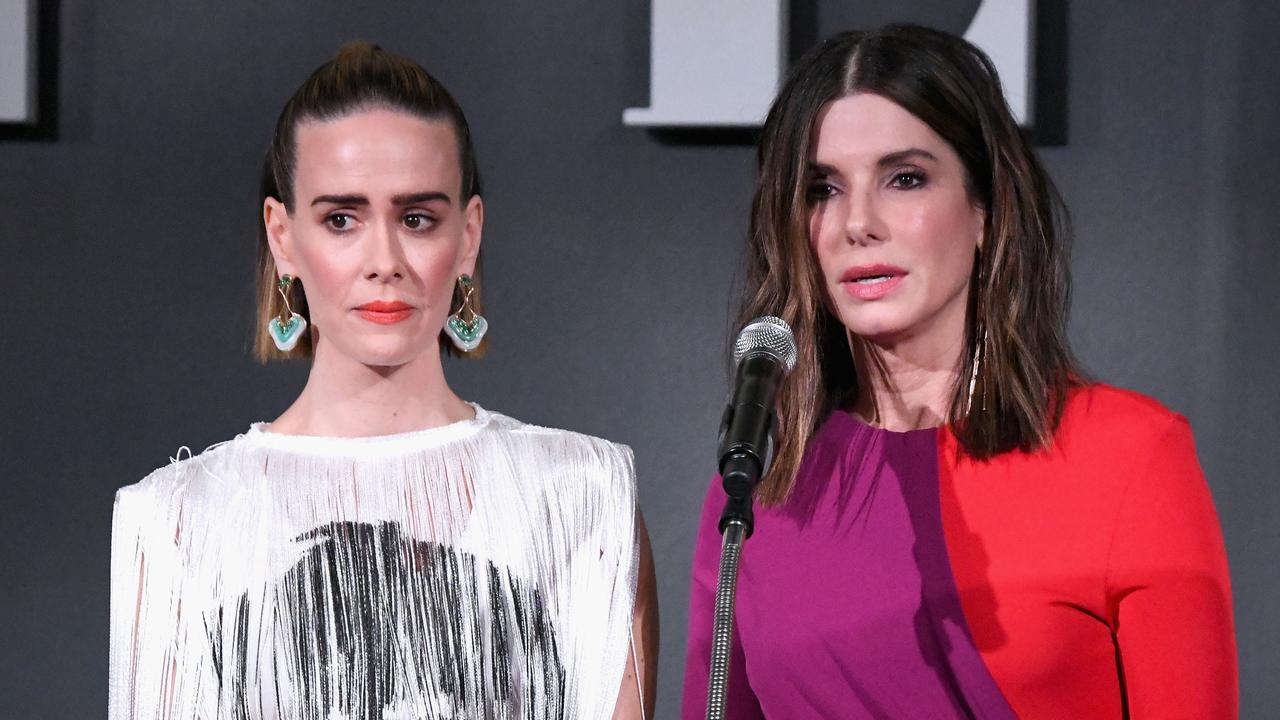 Bullock and Sarah Paulson at the event. Picture: Getty