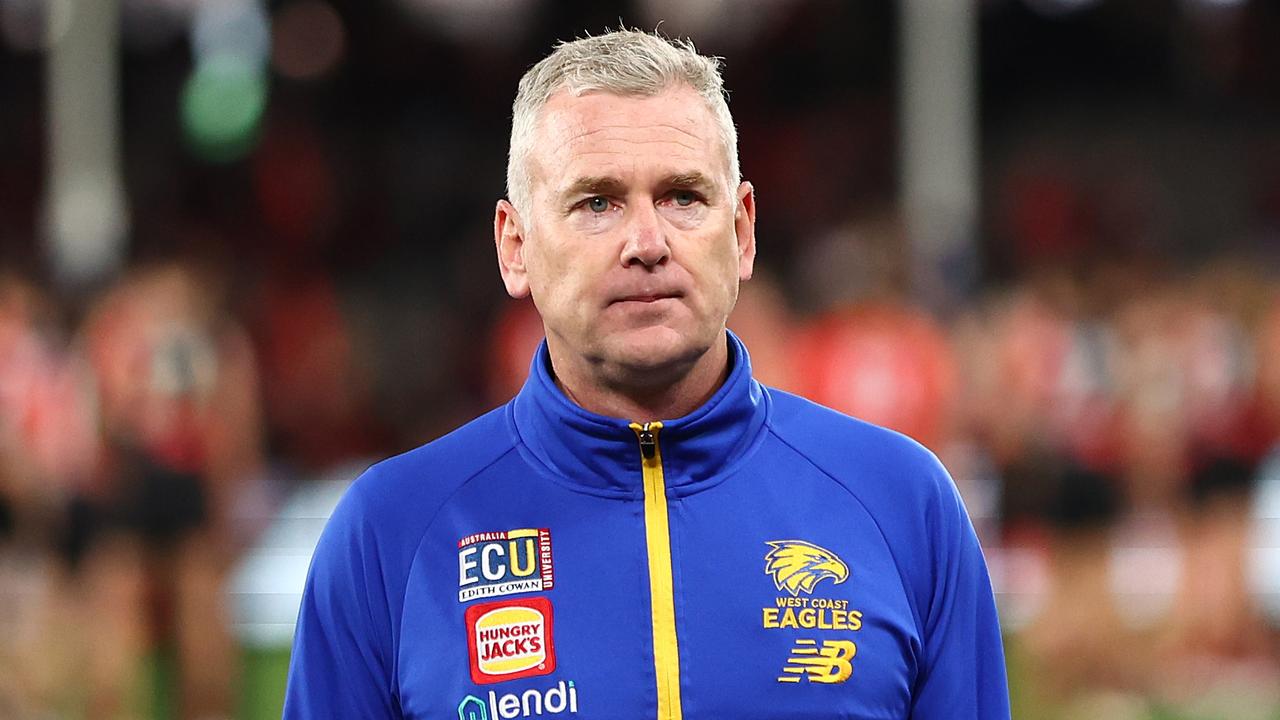 West Coast Eagles coach Adam Simpson. (Photo by Graham Denholm/AFL Photos via Getty Images)