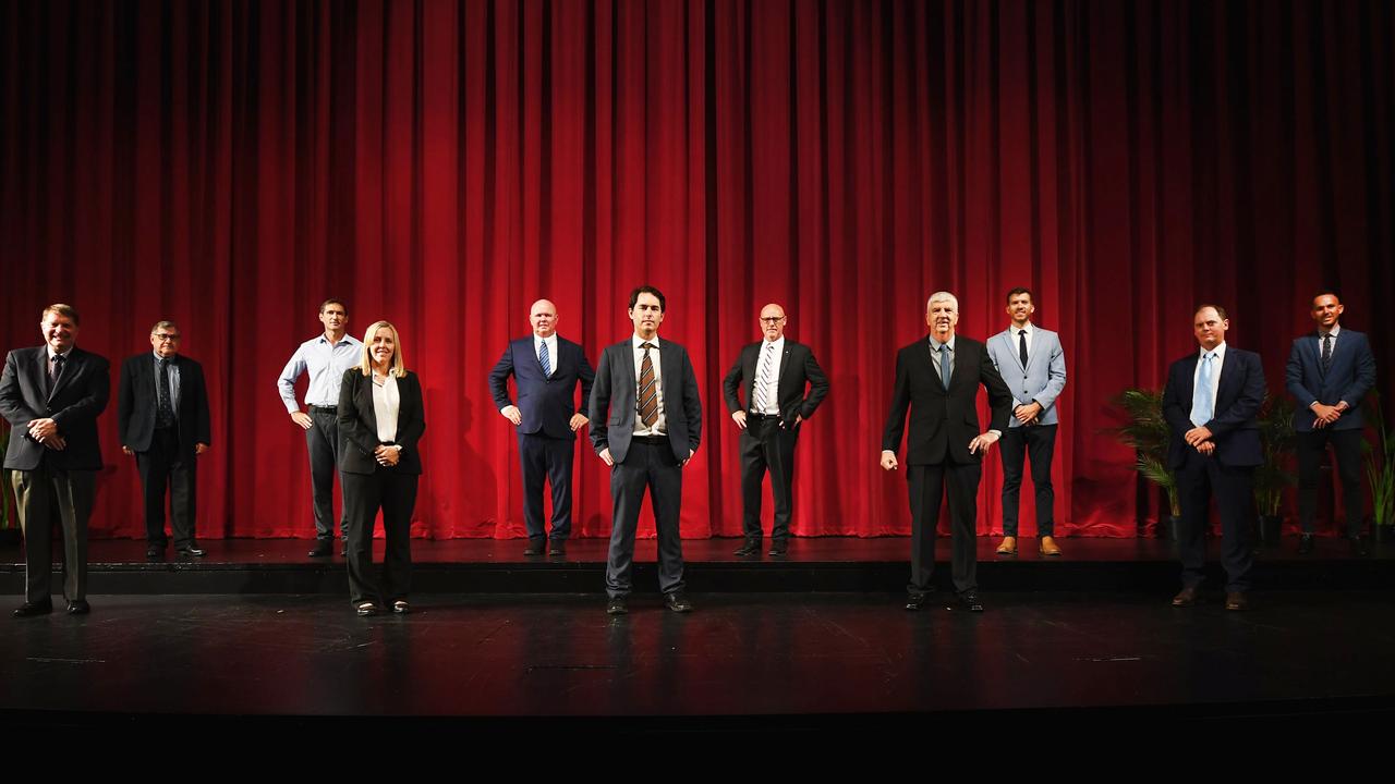 The original councillor line up (L) David Lee, David Lewis, Zane O'Keefe, Jade Wellings, Denis Chapman, George Seymour, Darren Everard, Phil Truscott, Paul Truscott, James Hansen and Daniel Sanderson. Photo: Cody Fox