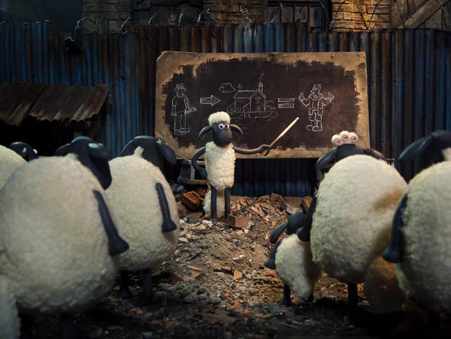 Simple and effective ... a scene from the Shaun the Sheep.