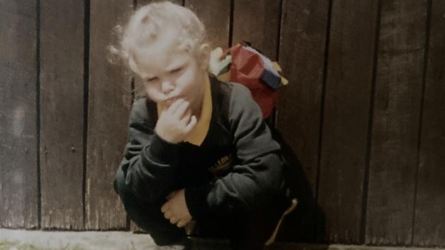 Launceston cochlear implant recipient Jae Denney, who has become a provisional audiologist with Hearing Australia to help other people with deafness, as a child. Picture: Supplied