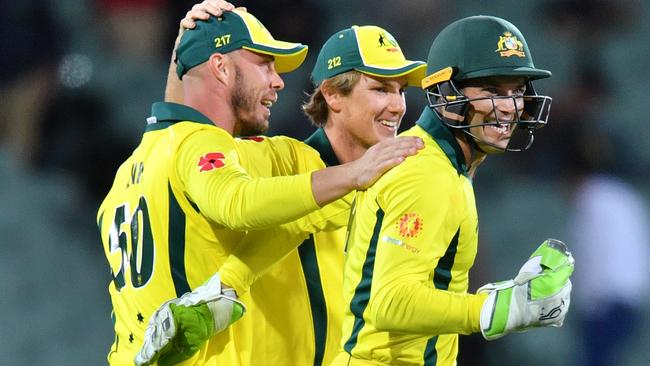 Australia taste that winning feeling again. Picture: AAP.