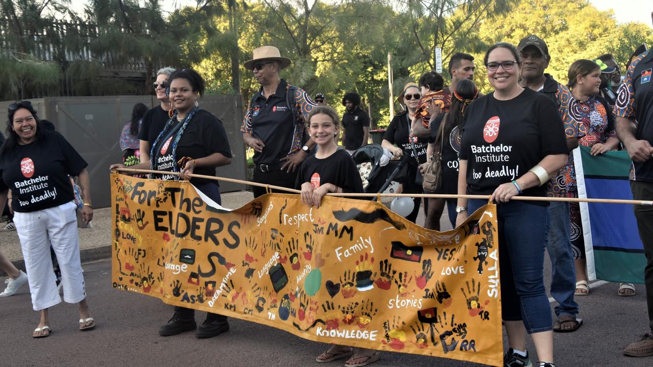 Thousands of Territorians took part in the 2023 NAIDOC march in Darwin, which saw the highest number of marchers the Territory has seen. Picture: Sierra Haigh