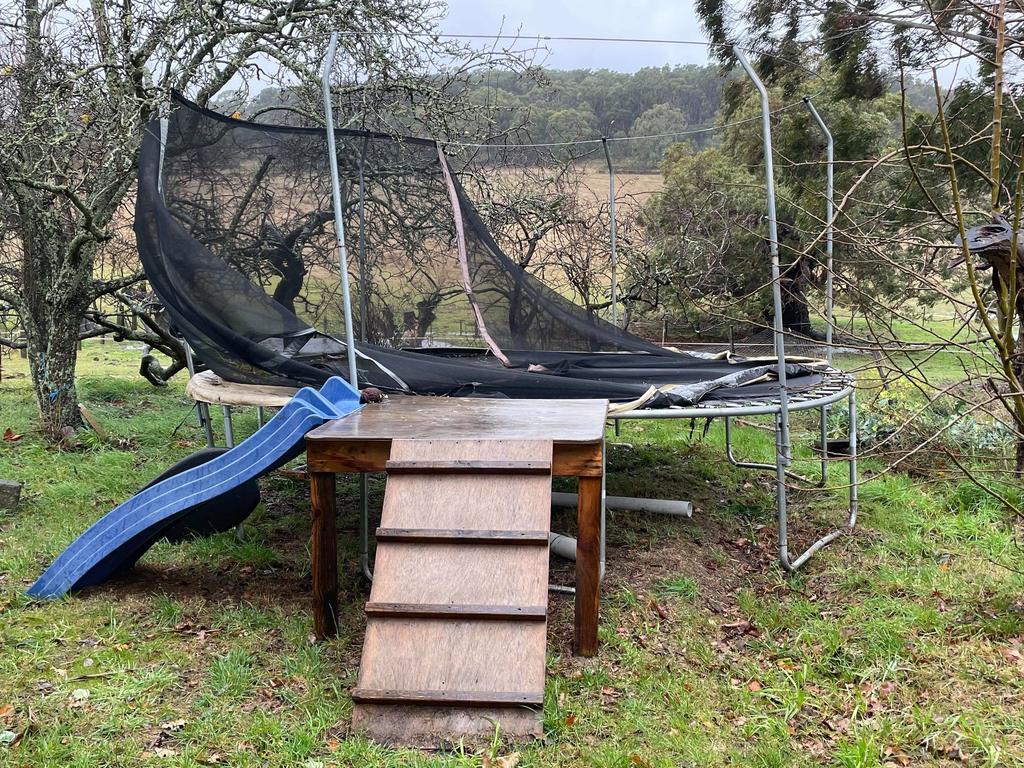 Damage after wild storms destroyed homes and left towns without power in parts of Victoria. Picture: Zoe Phillips