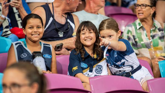 Fans at the Gold Coast Suns vs Geelong Cats Round 10 AFL match at TIO Stadium. Picture: Pema Tamang Pakhrin