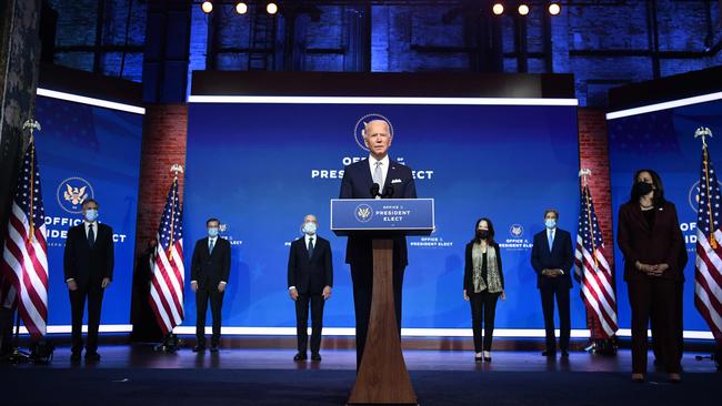 US President-elect Joe Biden in Wilmington, Delaware, on November 24. Picture: AFP