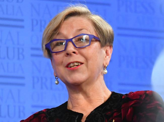 Coalition for Epidemic Preparedness Innovation Chair Jane Halton at the National Press Club in Canberra, Monday, May 18, 2020. (AAP Image/Mick Tsikas) NO ARCHIVING