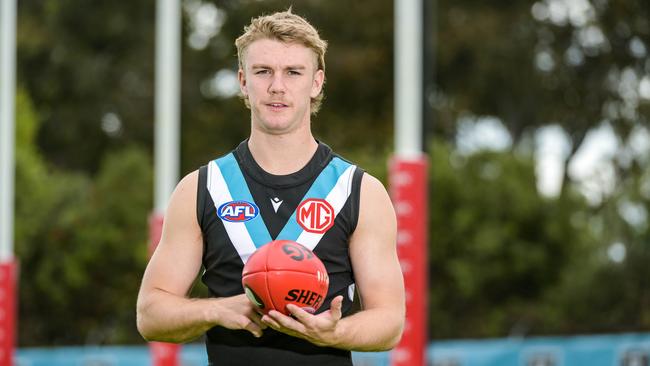 New Port Power recruit Jason Horne-Francis at Alberton. Picture: Brenton Edwards