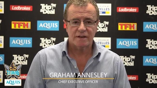 Titans boss Graham Annesley's video to fans 