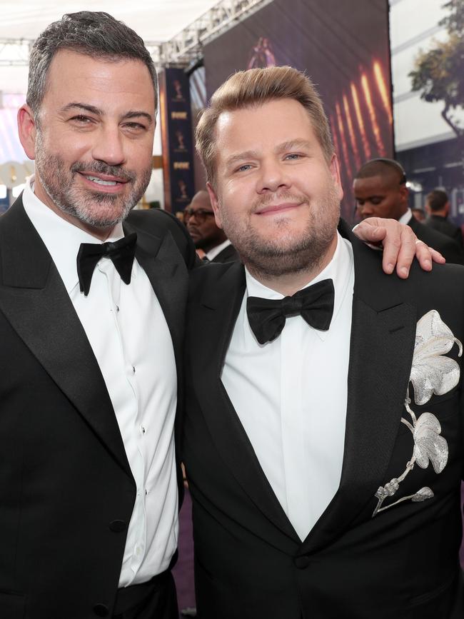 Jimmy Kimmel and James Corden attend IMDb LIVE After the Emmys. Picture: Getty