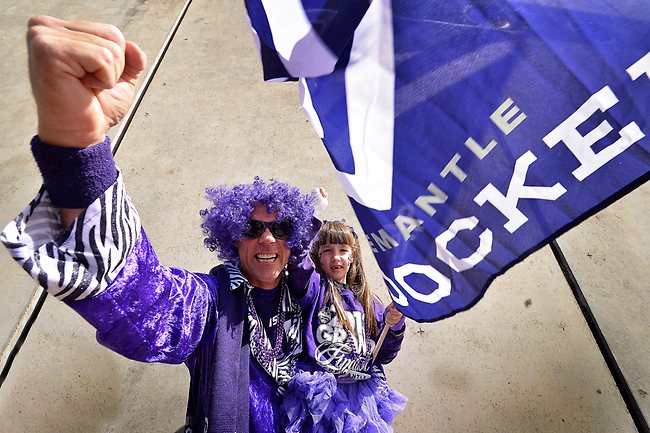 Matt Voss with daughter Emma, 6. Picture: Tim Carrafa