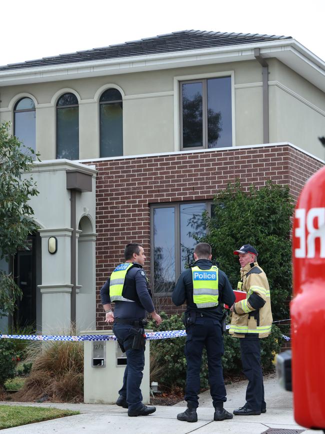 Police are treating the blaze as suspicious and have established a crime scene at the Chadstone residence. Picture: NewsWire/ David Crosling