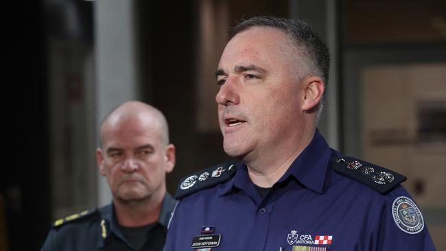 CFA chief officer Jason Heffernan is battling to stop FRV taking over even more territory, which is set to push up fire services property levies as more career firefighters take over from volunteers.