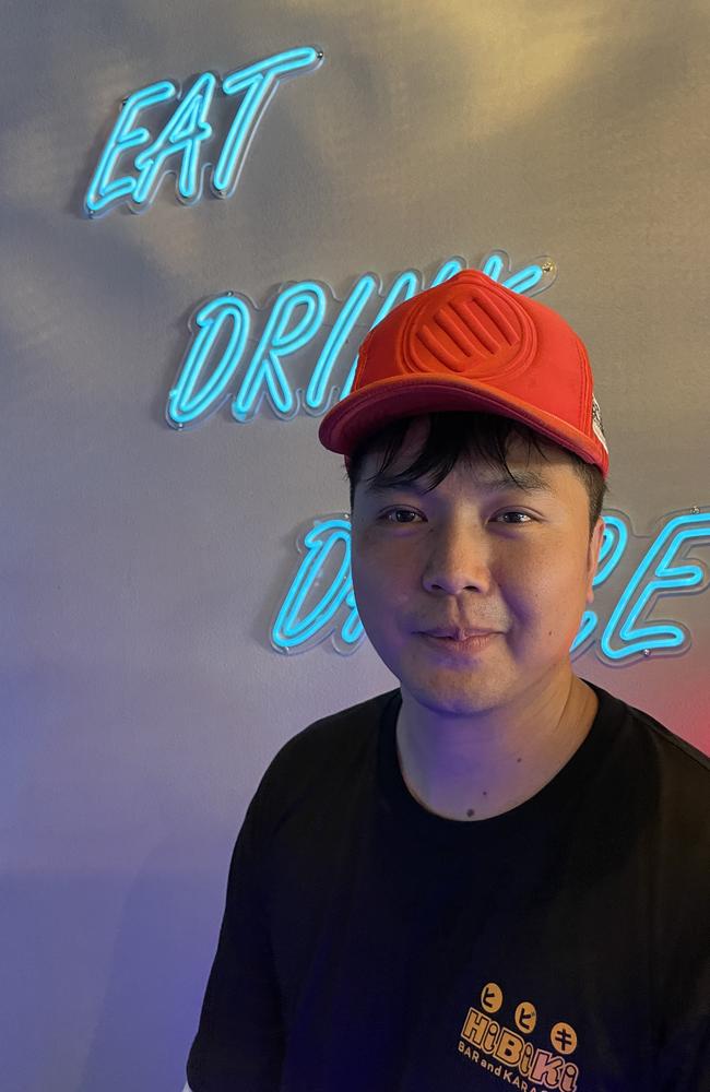 Owner Bing Guo at Hibiki Karaoke and Whiskey Bar opening on February 17, 2023. Photo: Zoe Devenport