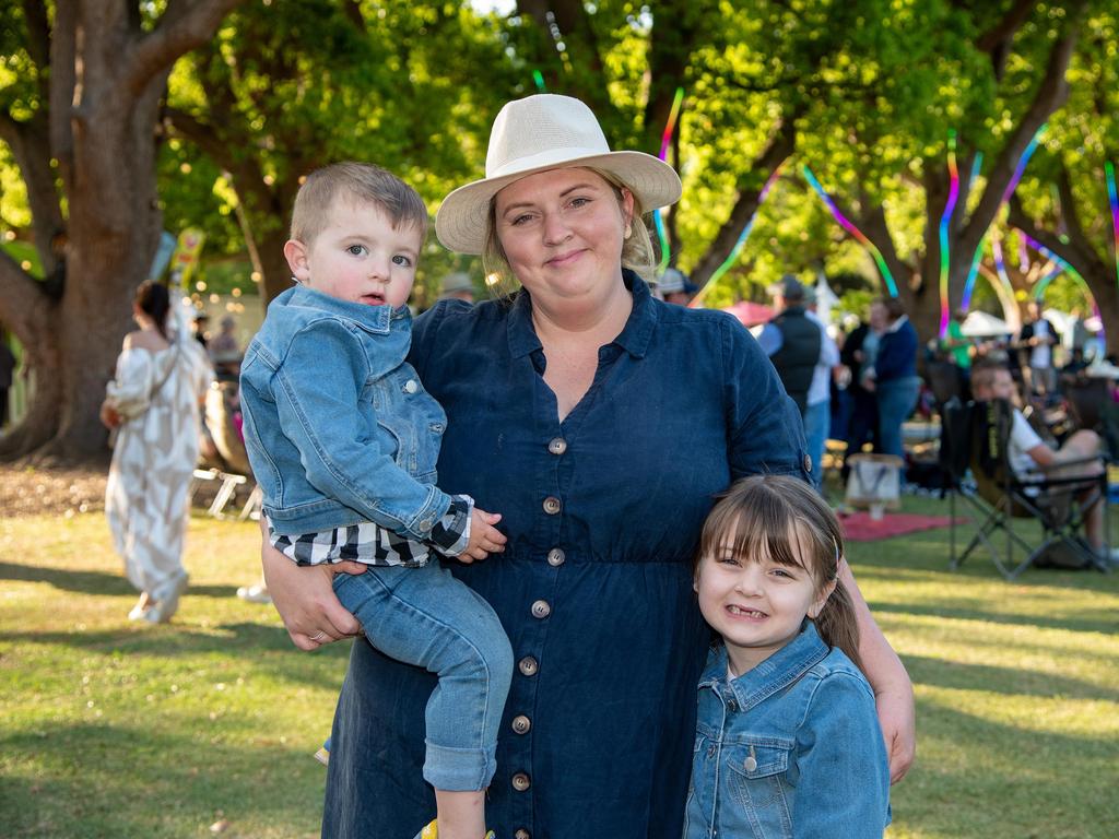 Harry, Raycie and Alice Dart at the Toowoomba Carnival of Flowers Festival of Food and Wine, Sunday, September 15, 2024. Picture: Bev Lacey