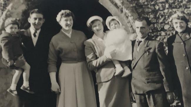 Julie Mamo as a young child with her adoptive family in the UK. Picture: MyHeritage.com