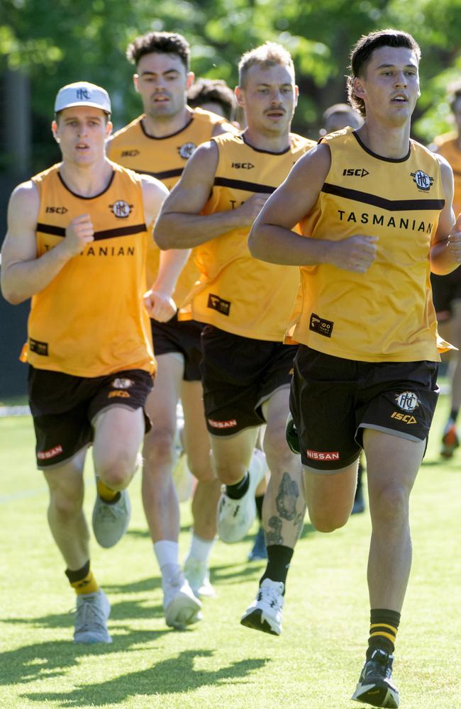 Hawthorn preseason training session at Waverley Park. Picture: Tony Gough