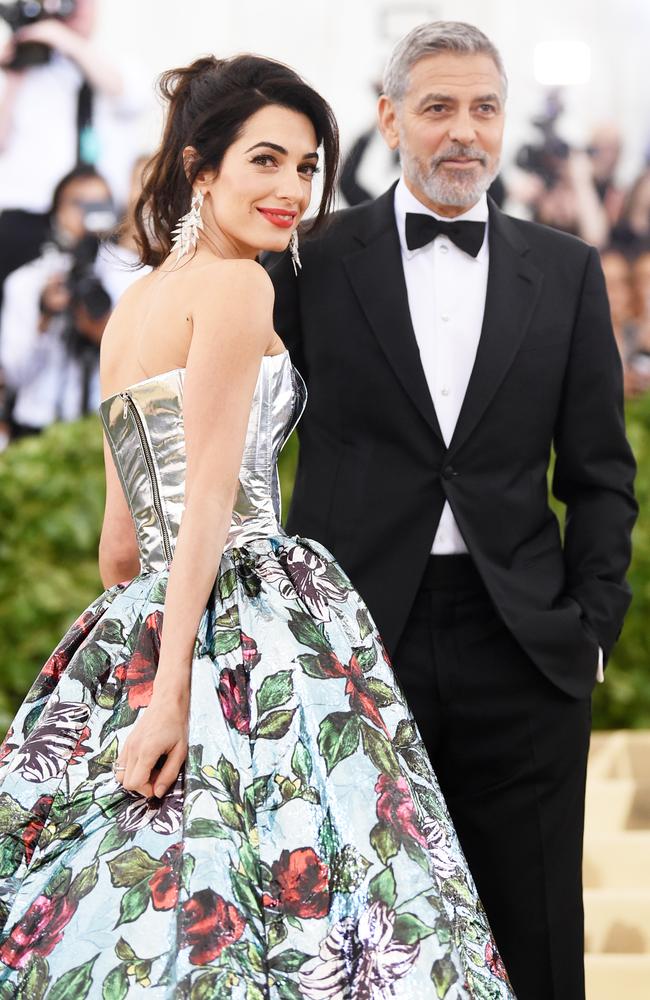 Glamour couple … Amal and George Clooney at the Met Gala ball Picture: Jamie McCarthy/Getty Images