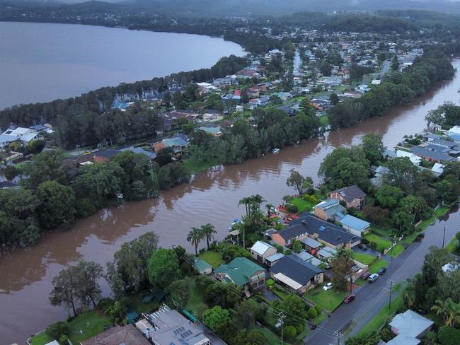 Drone images taken after the overnight high tide. Picture: Marcus Donsworth