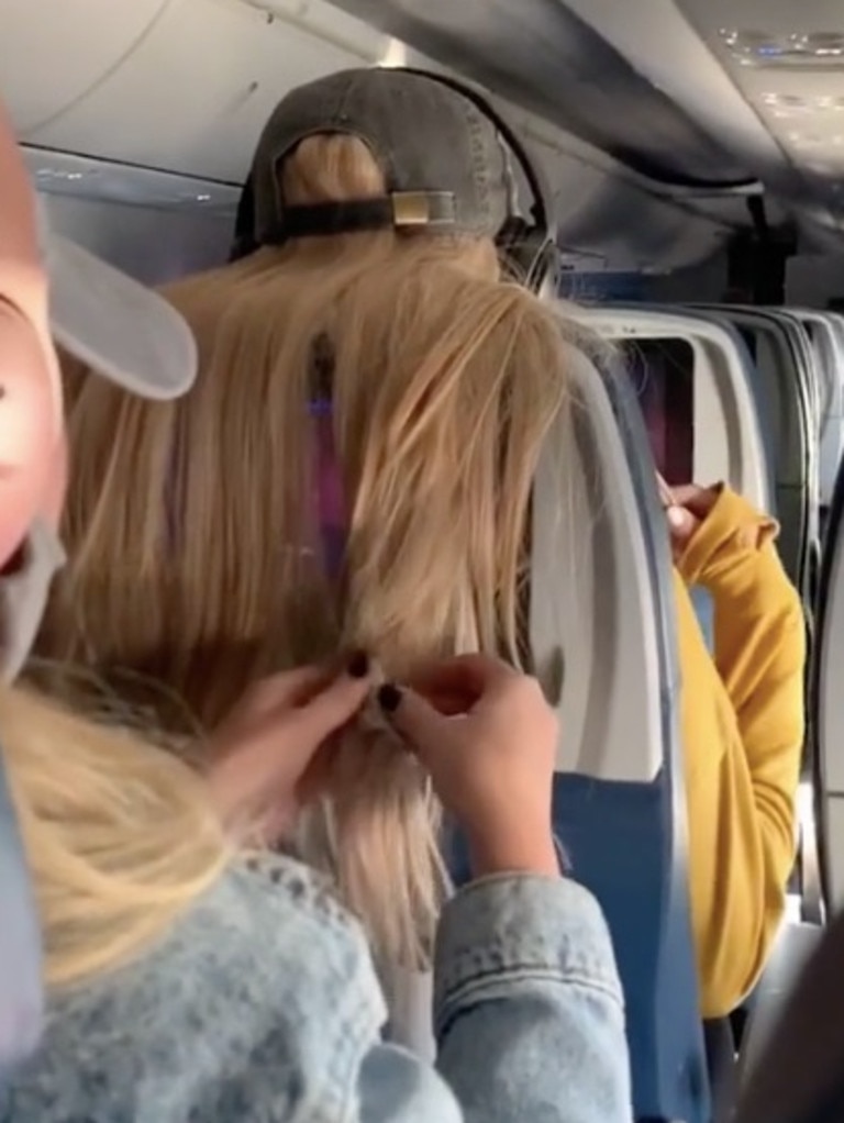 The video, which has attracted more than 9 million likes on social media, shows gum tangled in the woman's hair