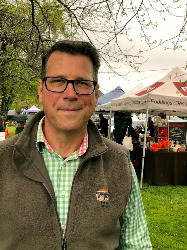 Victorian Farmers’ Markets Association executive officer Peter Kenyon at the Lancefield Farmers' Market in Central Victoria.