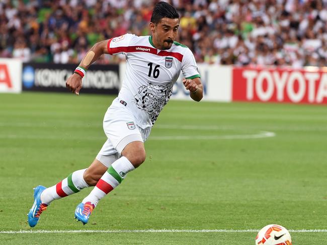 Reza Ghoochannejhad, also known as Gucci, at the Asian Cup in Melbourne. Picture: AFP/William West