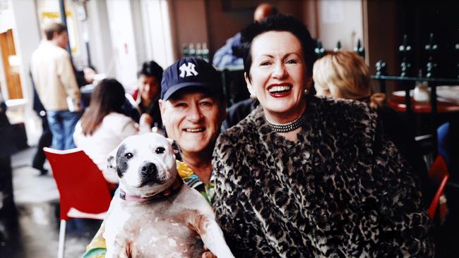 Sydney Lord Mayor Cover Moore with husband Peter and dog Banjo. Picture: Tim Hunter