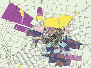 REZONING AREAS: A map illustrates the areas that will be affected by the rezoning changes. Picture: Contributed