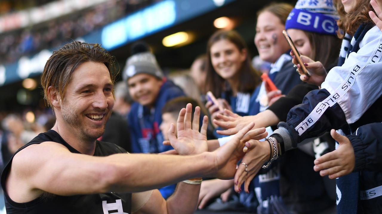 Dale Thomas is hoping to play on in 2020 with Carlton. Picture: Quinn Rooney/Getty Images.