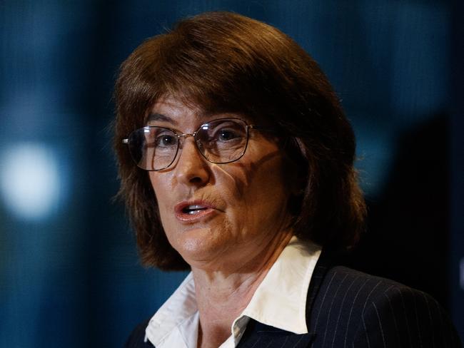 SYDNEY, AUSTRALIA - NewsWire Photos MAY 20, 2025: Michele Bullock during a press conference following the RBA announcement to cut the interest rate by 0.25 percentage points on Tuesday. Picture: NewsWire / Nikki Short