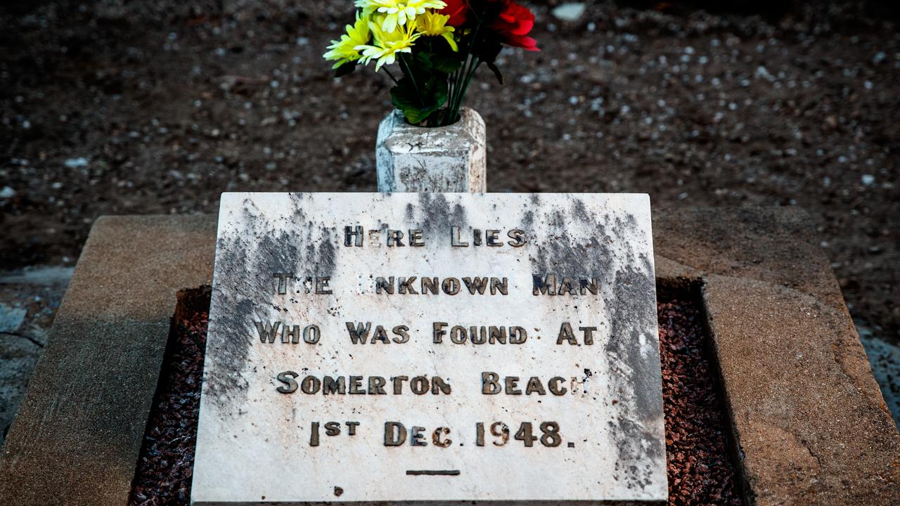 The Somerton Man’s West Tce gravestone. Picture: Matt Turner