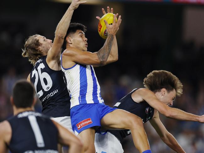 North Melbourne star Paul Curtis is one of the most difficult match-ups in the game, writes Mick McGuane. Picture: Michael Klein