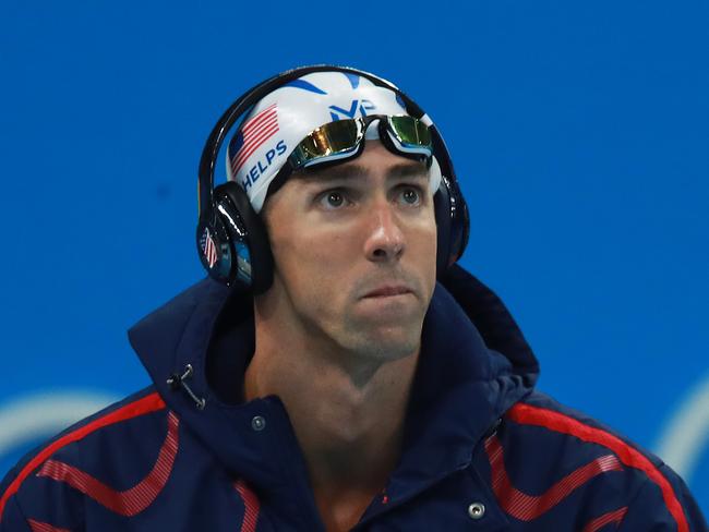 Michael Phelps of the USA in the men's 200m individual medley heat on day five of the swimming at the Rio 2016 Olympic Games. Picture. Phil Hillyard