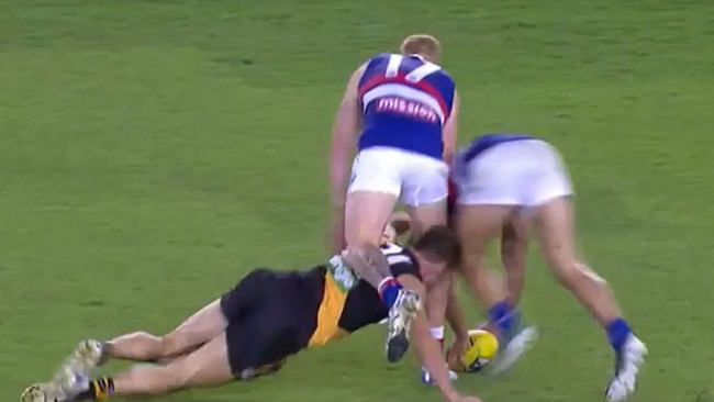 SHANE Tuck’s widow Katherine, has released a seven-minute video that shows her late husband suffering repeated head knocks during his 173-game Richmond playing career.,