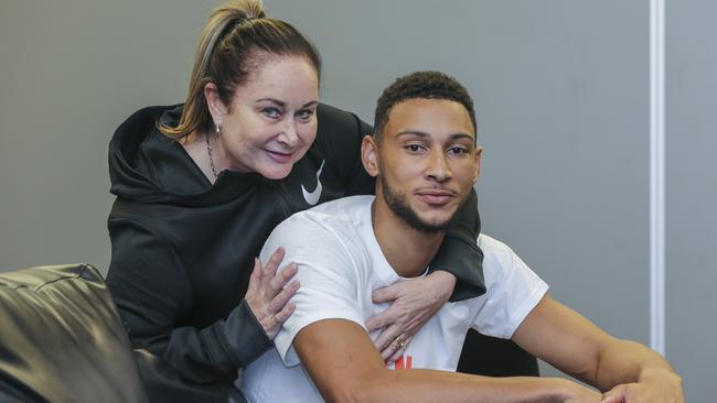 Ben Simmons, pictured with mum Julie Simmons, will star in his own reality show. Picture: Wayne Taylor