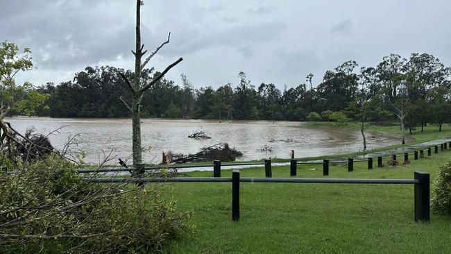 Tahlia Marie shared an image to Facebook with the heartbreaking caption: “Riverstone crossing. Gold Coast. Tornado path and flooding. All in a week.” Picture: Facebook