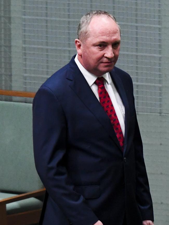 Nationals MP Barnaby Joyce pictured earlier today. Picture: AAP