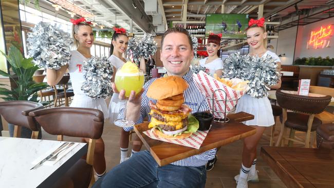 Signature Hospitality CEO James Sinclair at the TGI Fridays opening on Surfers Paradise in November last year. Picture: Richard Gosling