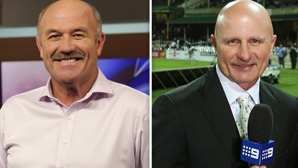 Wally Lewis and Peter Sterling, who recently stepped down from his commentary duties at Channel 9.