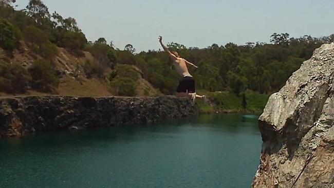 Cliff Jumping at Gold Diggings Quarry 