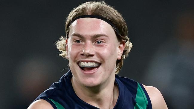 MELBOURNE, AUSTRALIA - MAY 13: Harley Reid of the AFL Academy in action during the match between the AFL Academy Boys and Carlton VFL at Marvel Stadium on May 13, 2023 in Melbourne, Australia. (Photo by Michael Willson/AFL Photos via Getty Images)