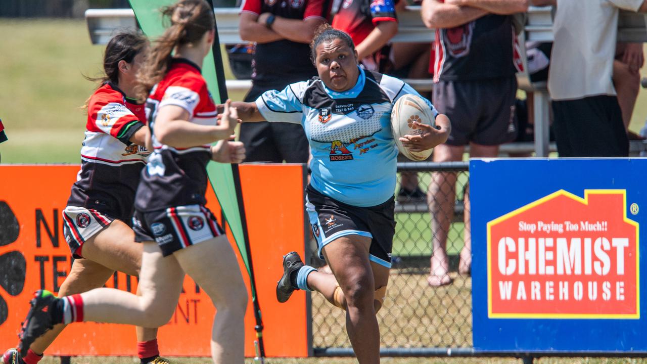 Northern Sharks take on Litchfield Bears in the 2023 NRL NT semi final. Picture: Pema Tamang Pakhrin