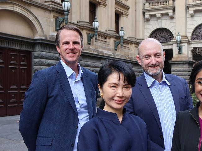 The Liberal ticket for Melbourne City led by mayoral candidate Mariam Riza (right) wants to offer businesses a cash incentive to get workers back into the office. Picture: Supplied