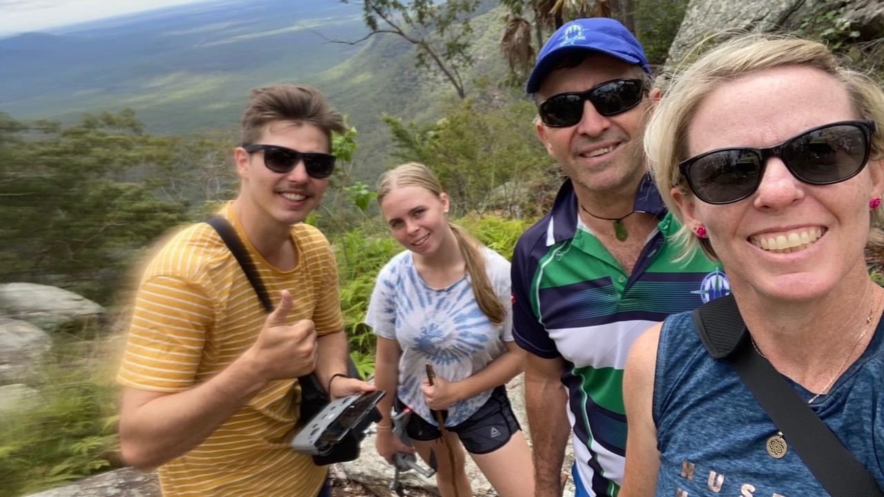 Mark and Sam Briggs with their children Liam and Daena.