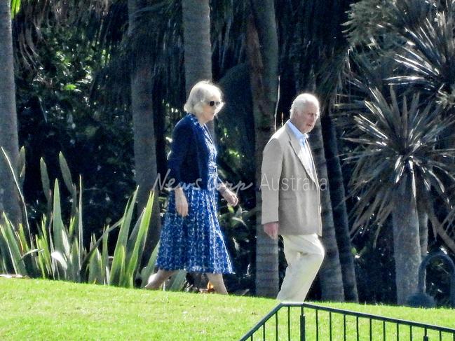 The Royals take a walk around Admiralty House. Picture: Julian Andrews.