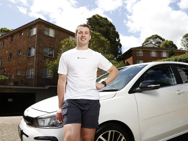 Nicholas Capovilla from Engadine had a clean driving record and had never had an offence until June 2022 when he was stung twice by a speed camera in the Liverpool 30km trial zone. Picture: Jonathan Ng